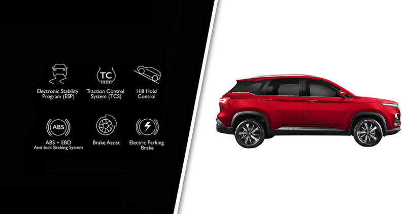 MG hector safety 6 air bags image