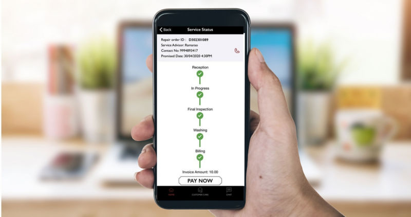 Track your Vehicle while getting it Serviced