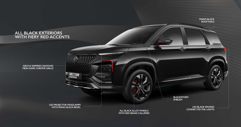 MG Hector Blackstorm Exterior