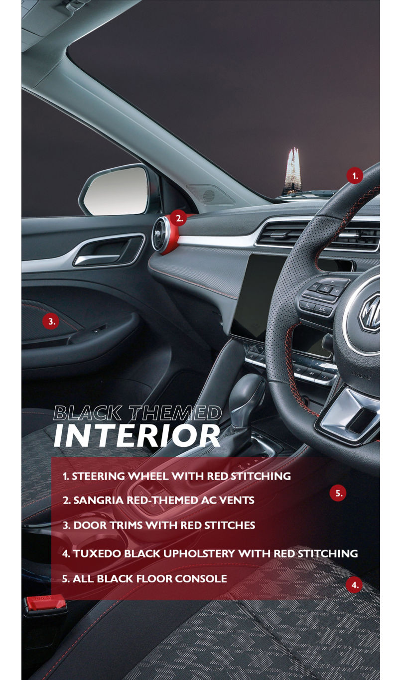 MG Astor Blackstorm Interior